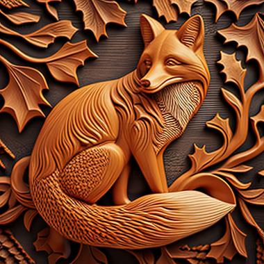 3D model fox (STL)